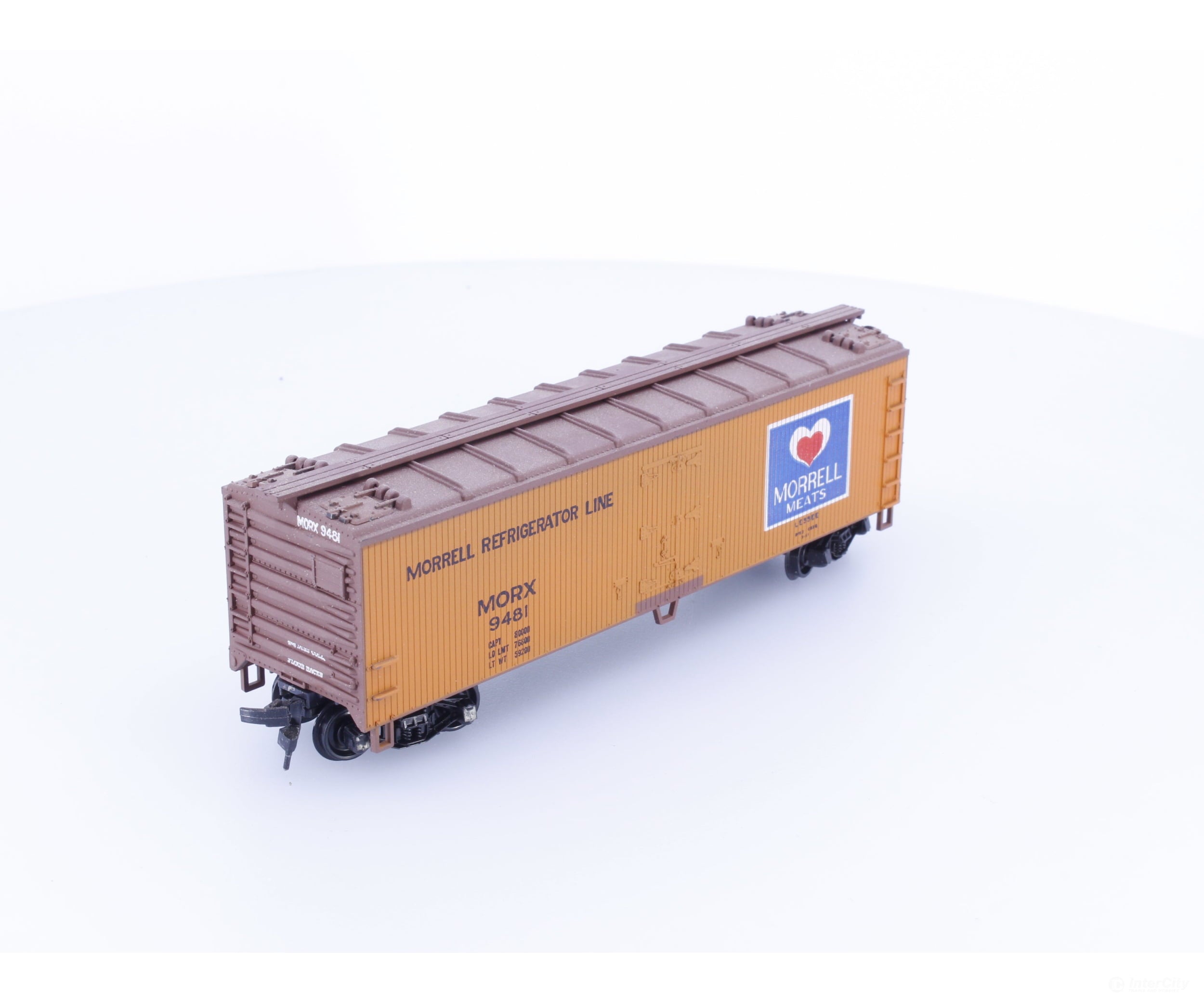 Train Miniature 8066 HO 40’ Single Door Boxcar Morrell Meats (MORX) 9481 - Freight Cars