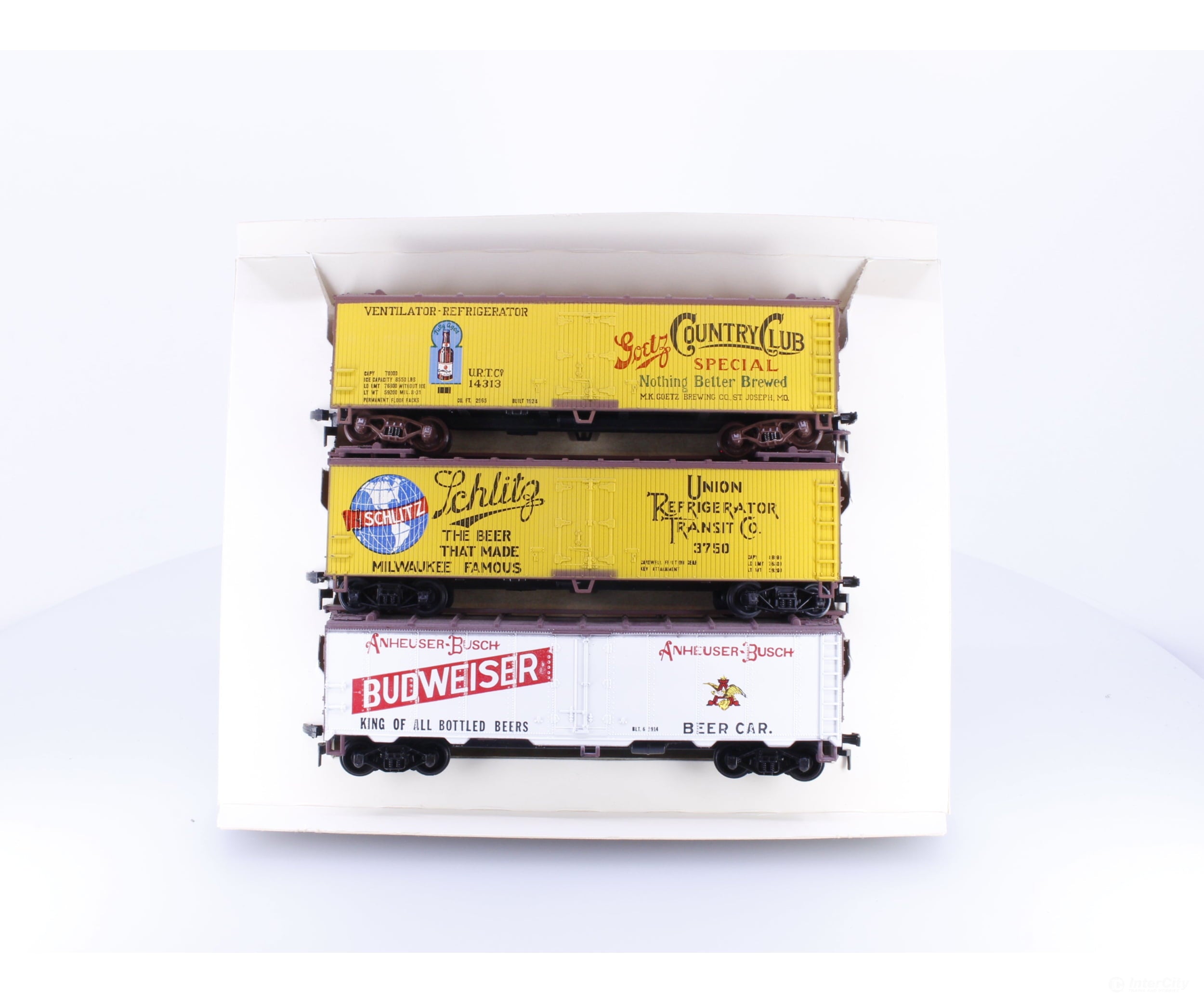 Train Miniature 8725 HO Billboard Nostalgia Beer Distributors VI Boxcar Set Schlitz Century Country Club 14313 3750