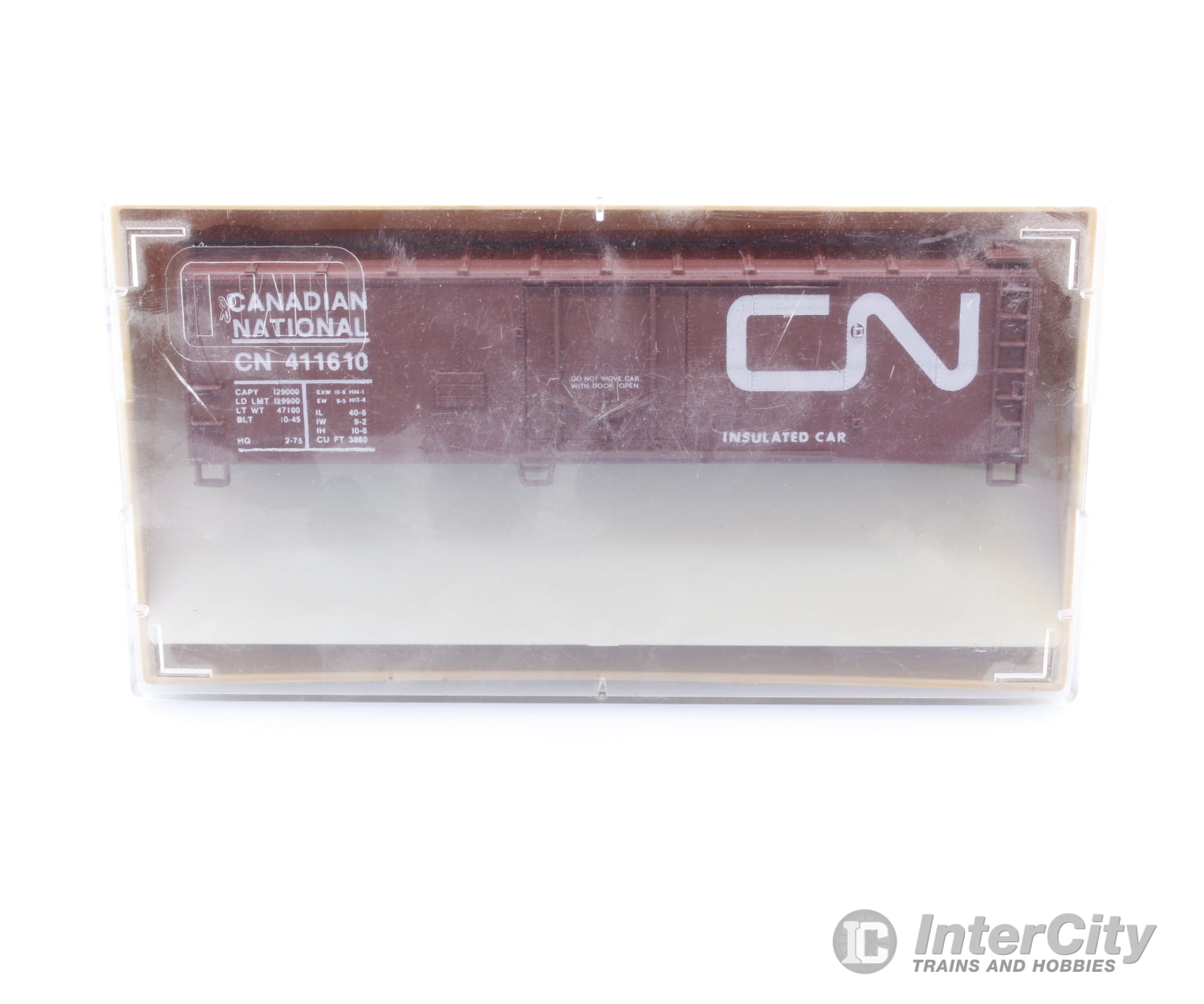 Train Miniature Ltd. 3213 HO 40’ Plug Door Box Car Canadian National (CN) 411610 Freight Cars