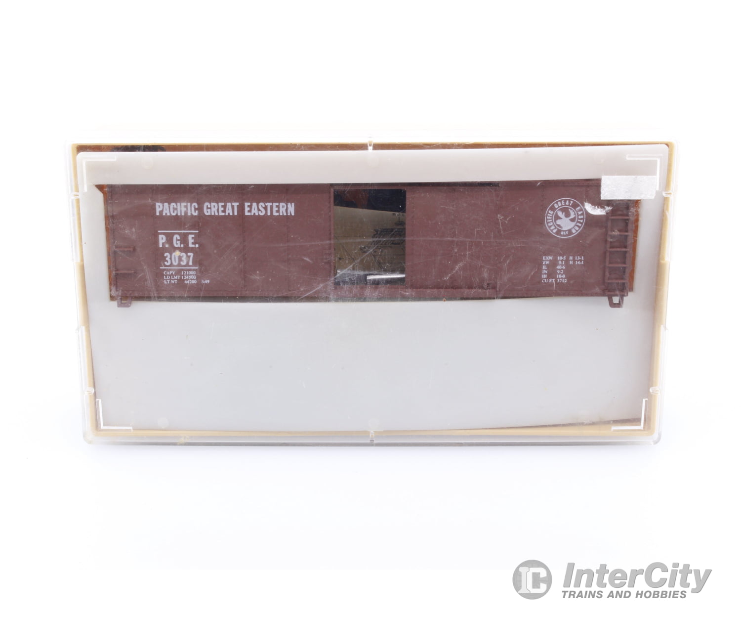 Train Miniature Ltd. 3511 HO 40’ AAR Boxcar Pacific Great Eastern (PGE) 3037 Freight Cars