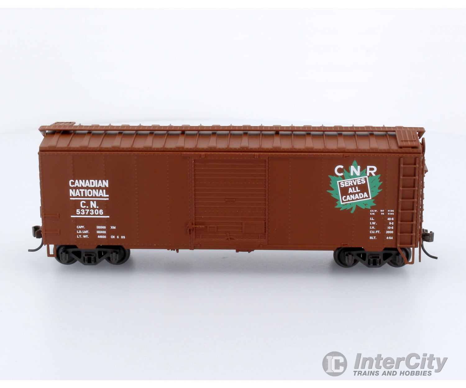 Trains Canada Ho Scale Cn Canadian National 40 Box Car Angled Maple Leaf Serves All Logo Freight