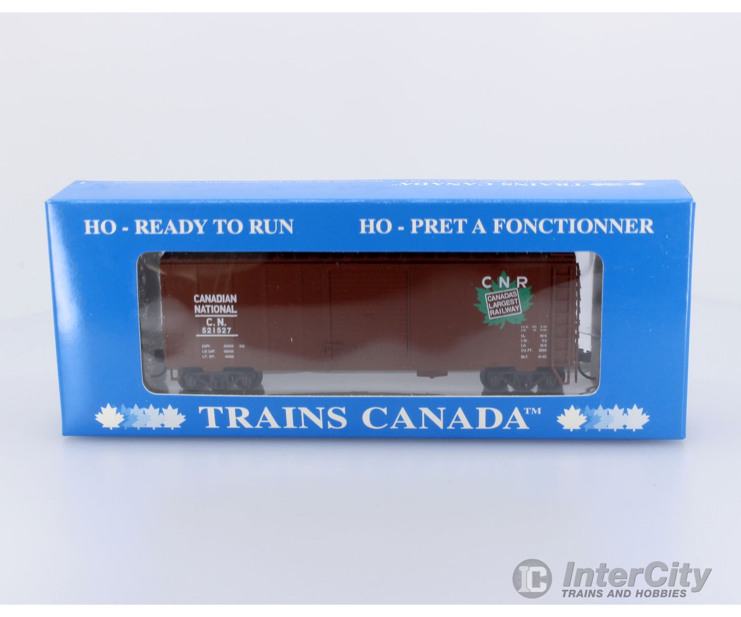 Trains Canada Ho Scale Cn Canadian National 40 Box Car Maple Leaf Canadas Largest Railway Angled