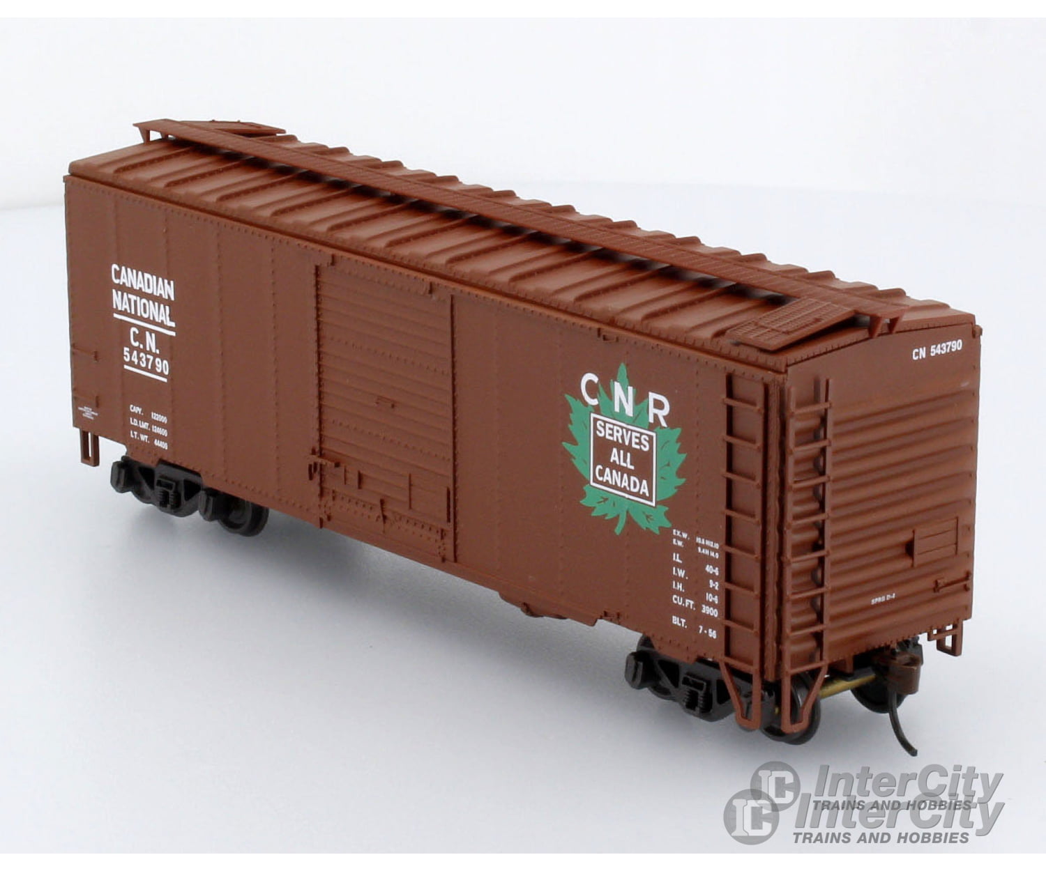 Trains Canada Ho Scale Cn Canadian National 40 Box Car With Maple Leaf Serves All Logo Freight Cars