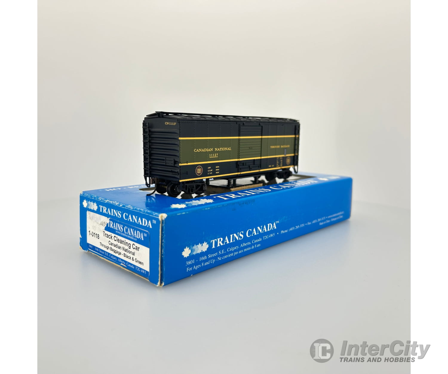 Trains Canada Ic-Tc-13118 Ho 40 Boxcar Through Baggage Track Cleaning Car Cn 11127 Freight Cars