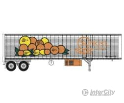 Trainworx Inc Ho 8025501 40’ Corrugated Reefer Trailer - Assembled -- Sunkist Citrus No. 1