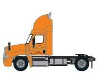 Trainworx N 4258503 Freightliner Cascadia Raised-Roof 2-Axle Semi Tractor - Assembled - Yellow #3 (orange Yellow Logo)