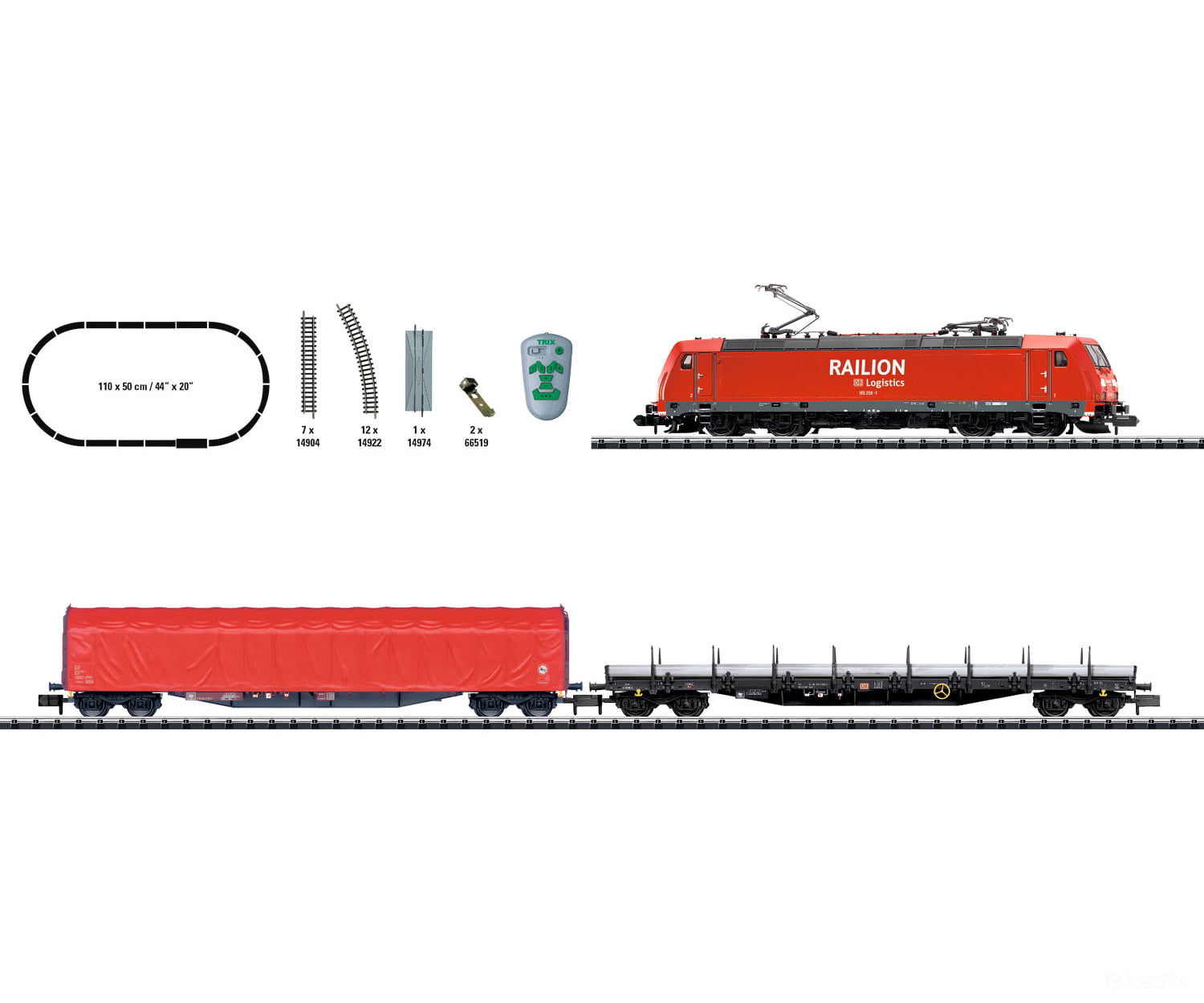 Trix 11145 N ’Freight Train’ Digital Starter Set With A Class 185.2 & Train Sets