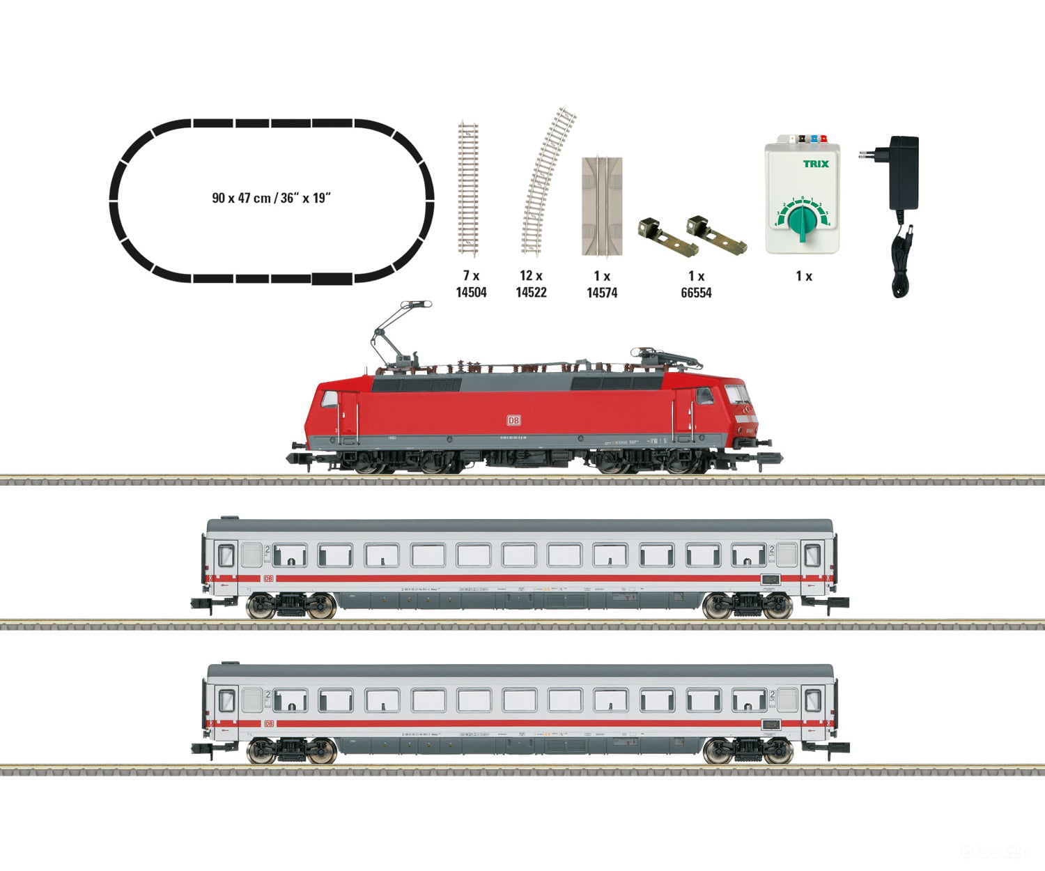 Trix 11150 N Db Ag Intercity Starter Set With A Class 120 & Train Sets