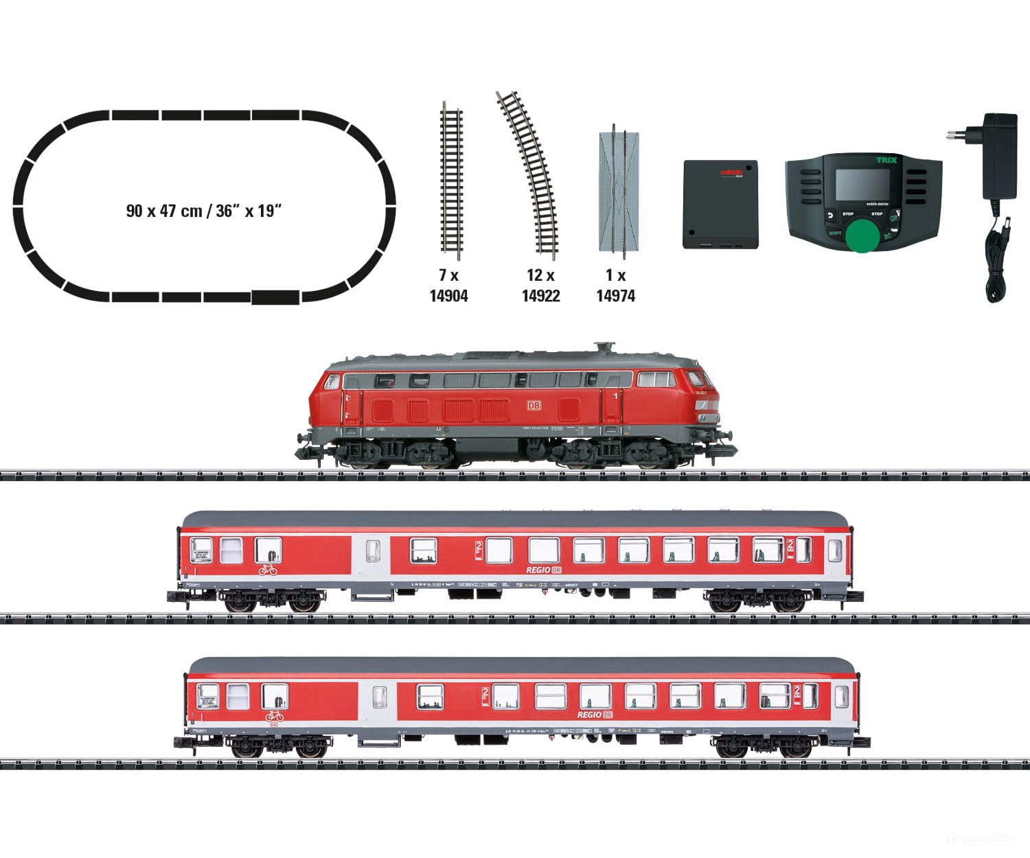 Trix 11170 N DB AG ’Recreation Express’ Digital Starter Set MFX DCC/Sound - European Freight Cars