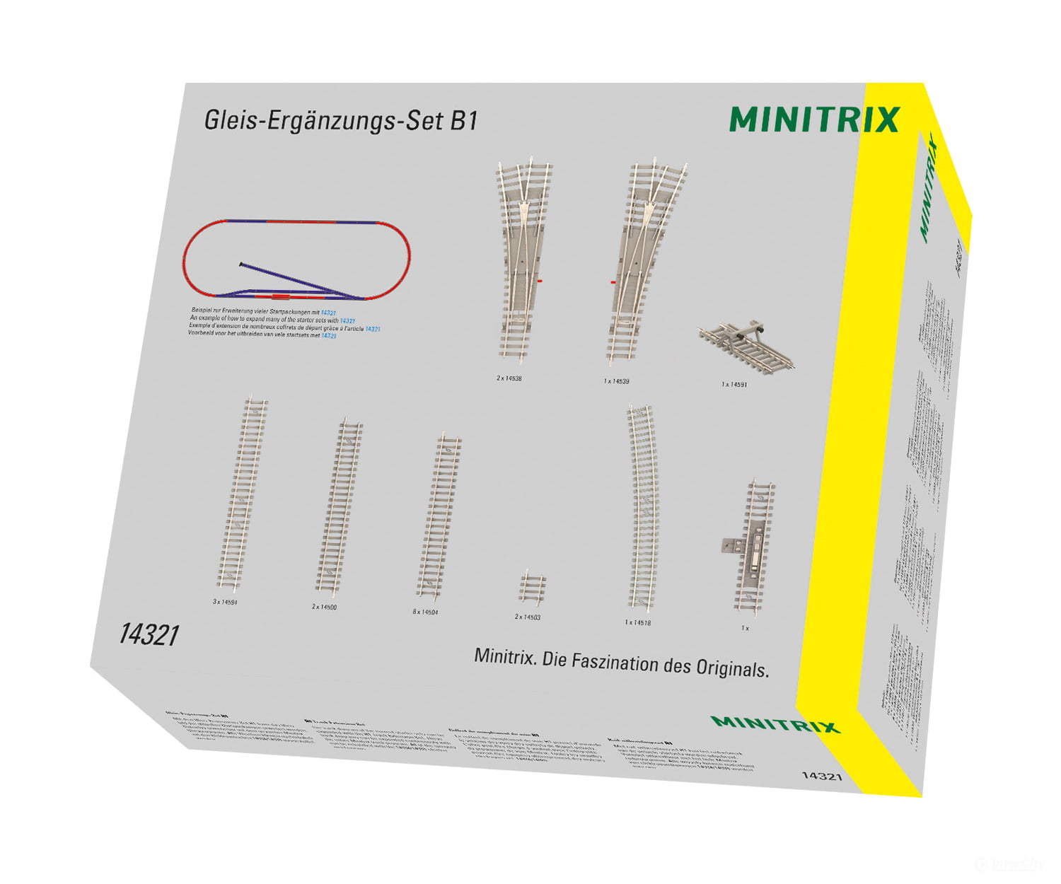 Trix 14321 N B1 Track Extension Set & Turnouts