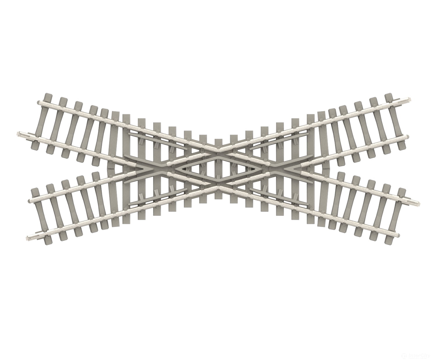 Trix 14558 N Minitrix Crossing - 30° with Concrete Ties Length 104.2 mm / 4-1/8’’ Track & Turnouts