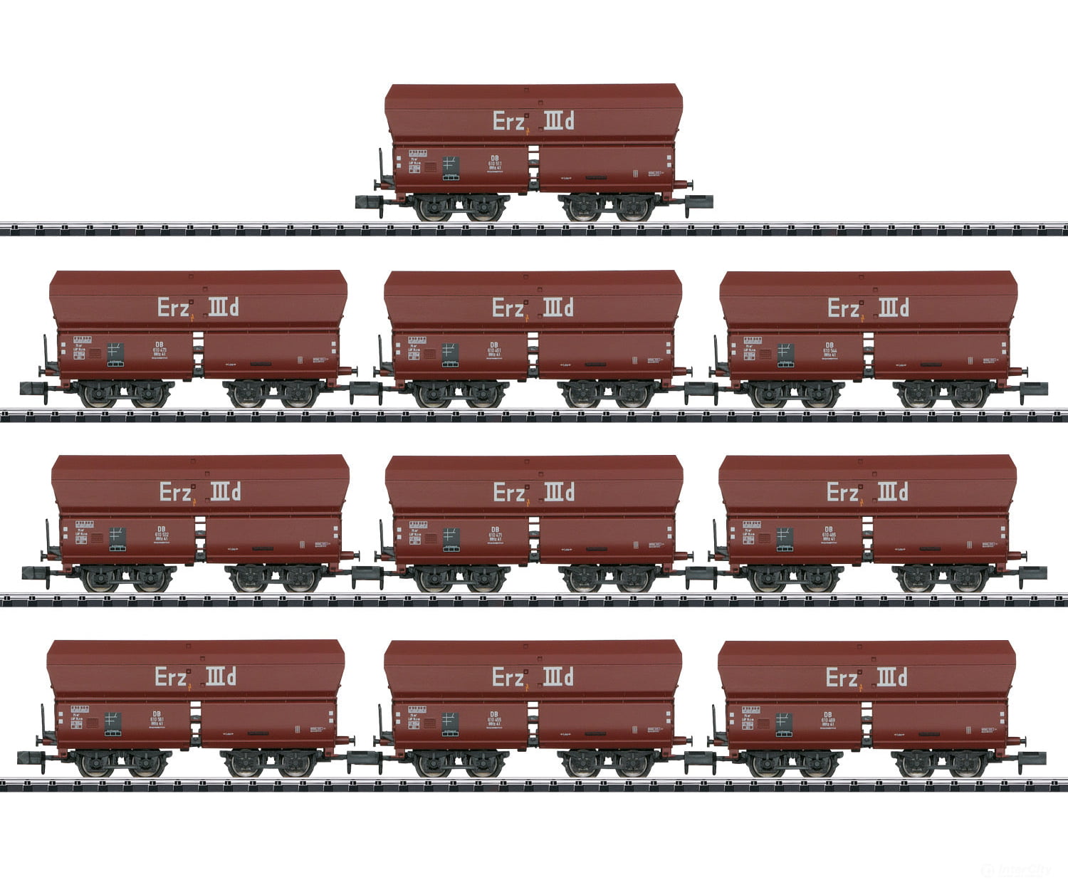 Trix 15458 Display with 10 Type Erz IIId Hopper Cars - Default Title (IC-TRIX-15458)