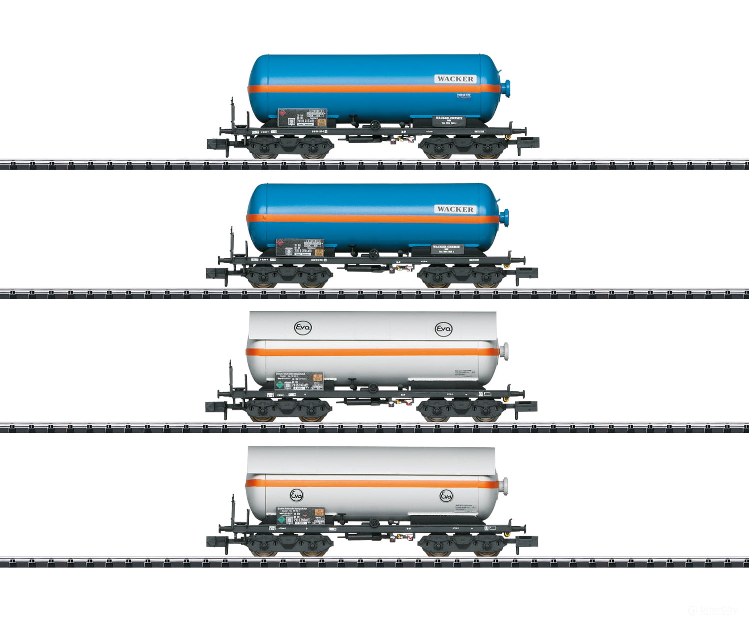 Trix 15538 N Db ’Compressed Gas Tank Car’ Car Set European Freight Cars