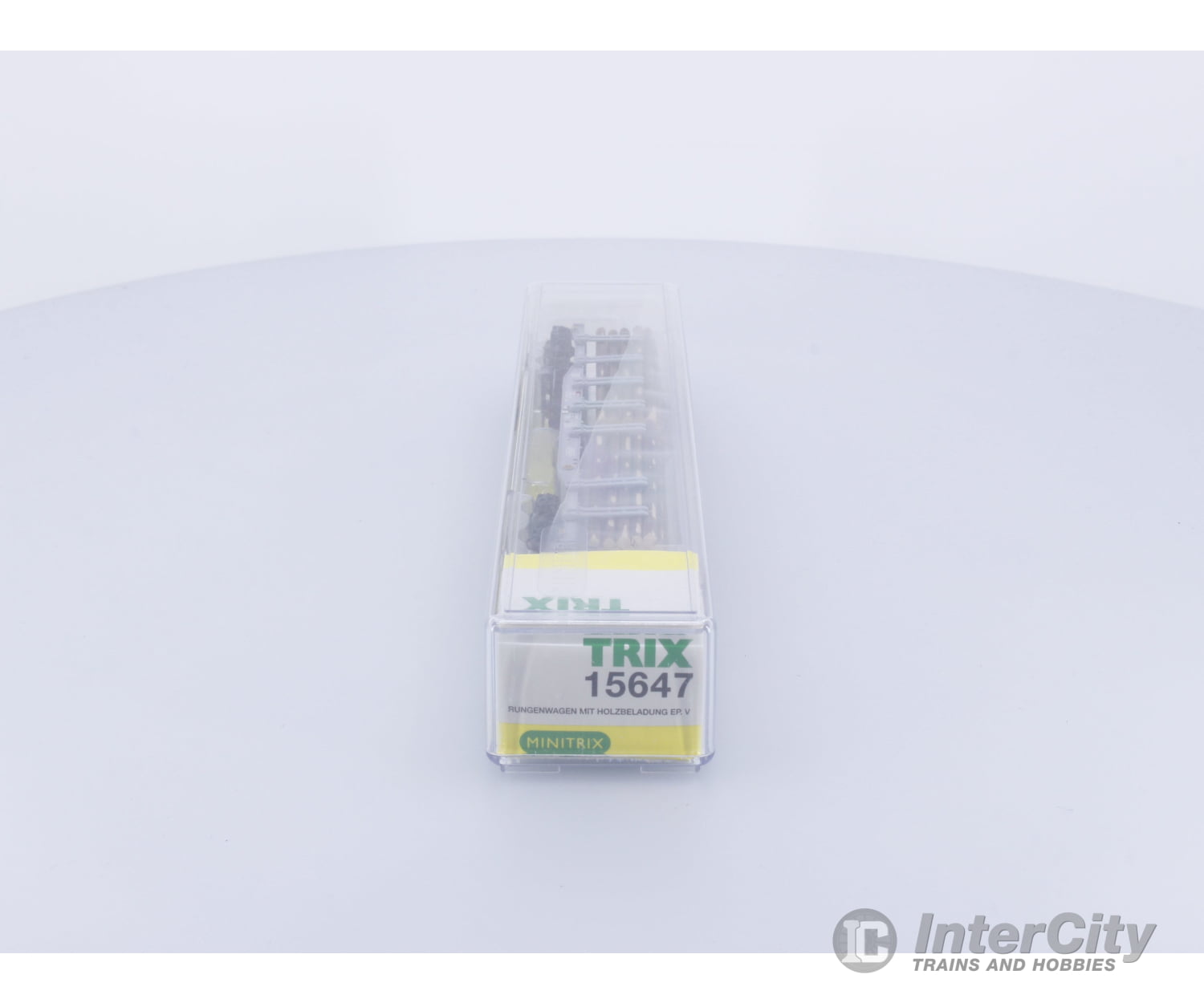 Trix 15647 N SBB-CFF-FFS Stake Car with Log Load European Freight Cars