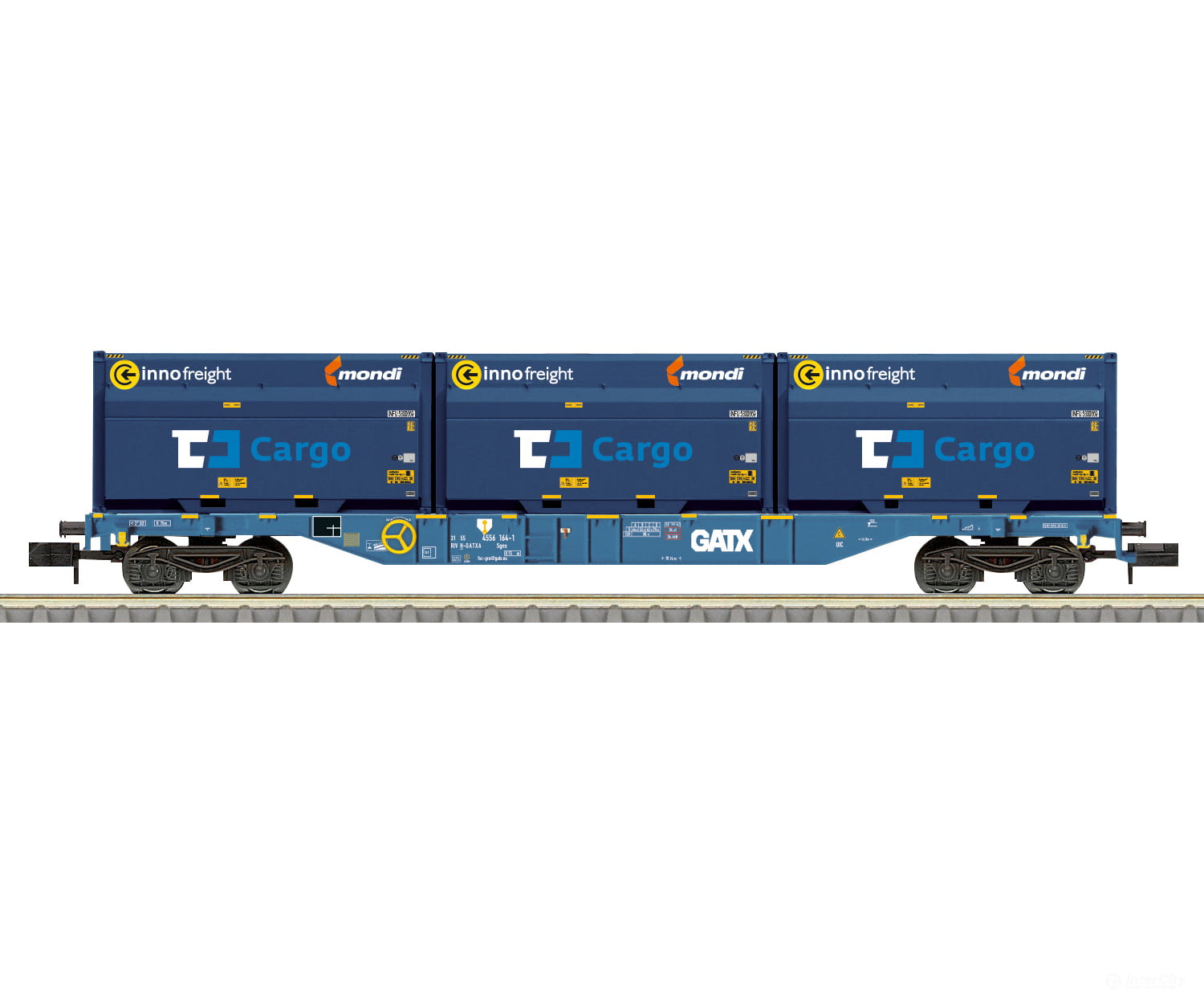 Trix 18434 N Type Sgnss Container Transport Car European Freight Cars