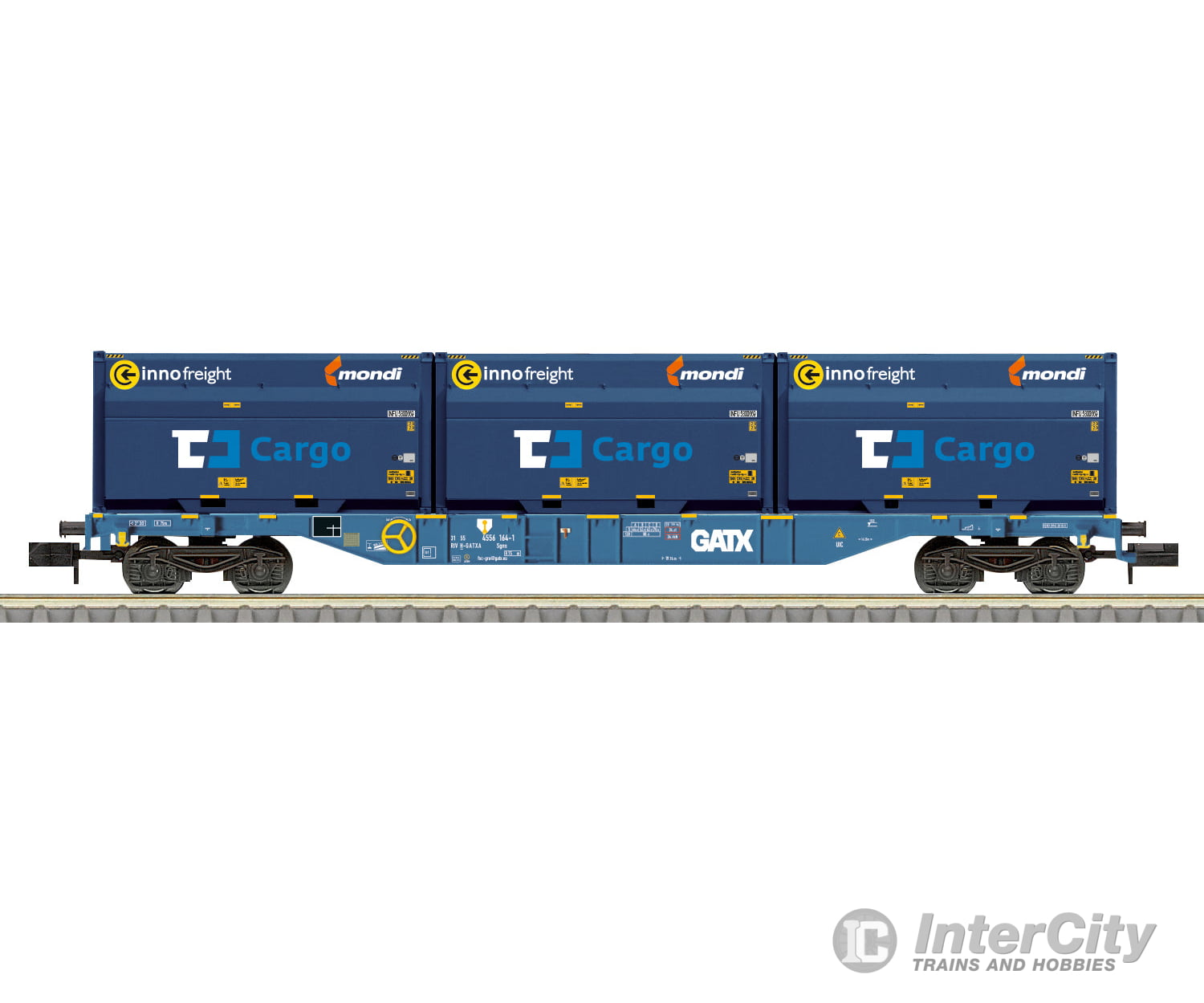 Trix 18434 N Type Sgnss Container Transport Car European Freight Cars