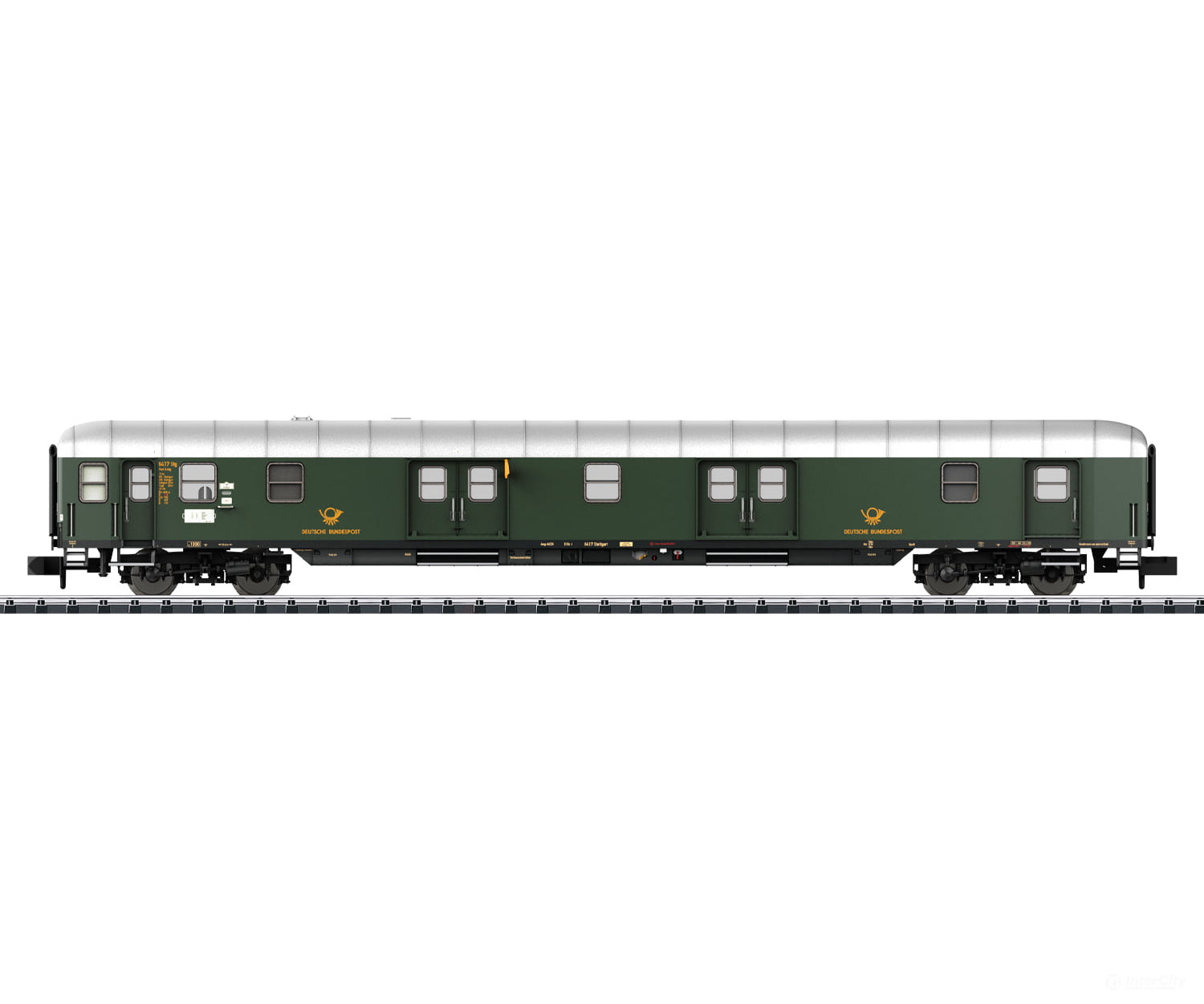 Trix 18660 N ’Deutsche Bundespost’ / ’German Federal Postal System’ Mail Car European Freight Cars