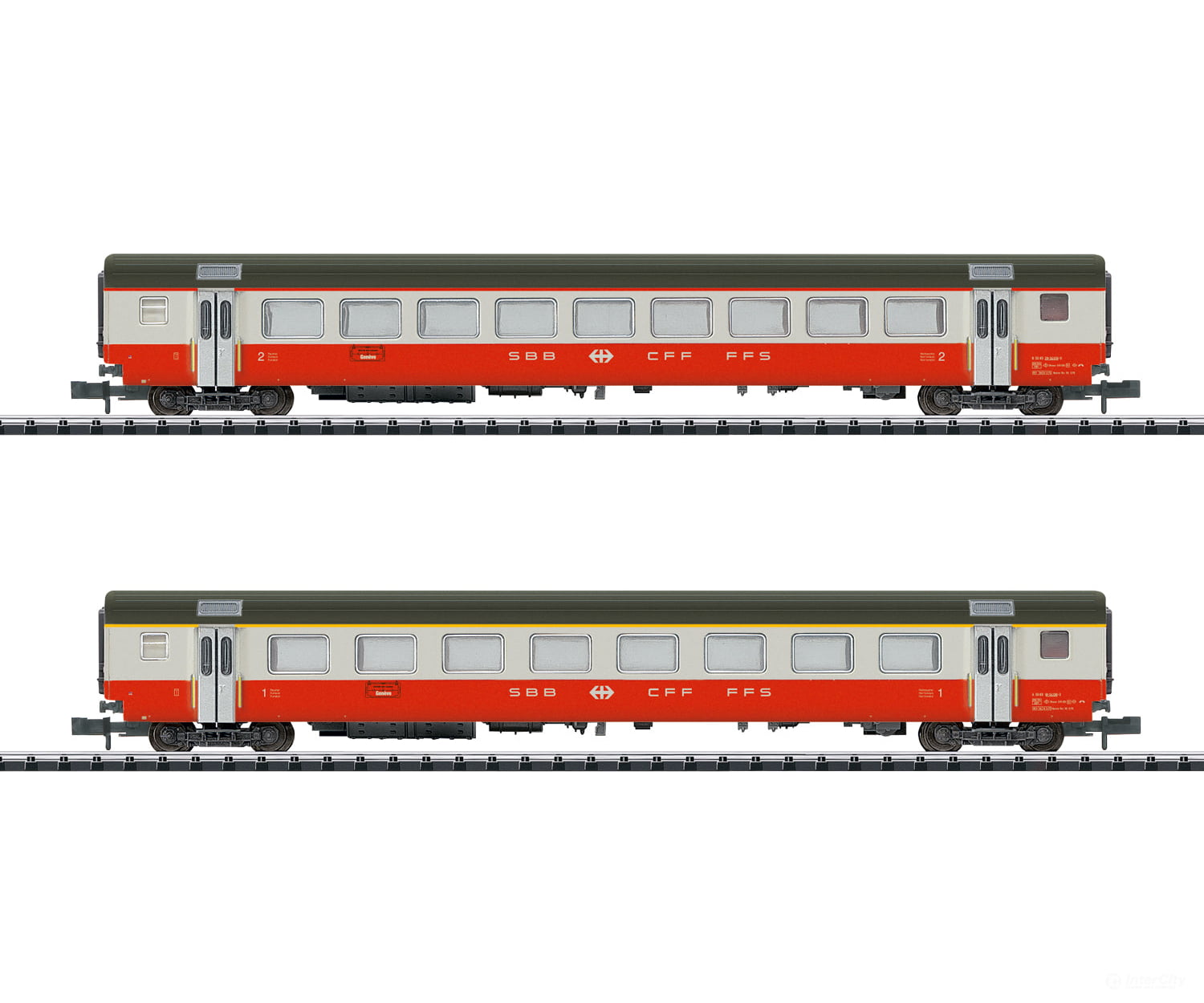 Trix 18721 N Sbb-Cff-Ffs Swiss Express Train Car Set Part 2 European Passenger Cars