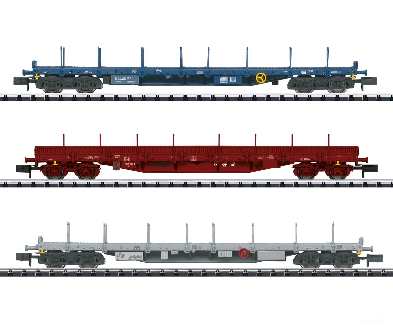 Trix 18723 N Cfl Type Rnss Flat Car Set European Freight Cars