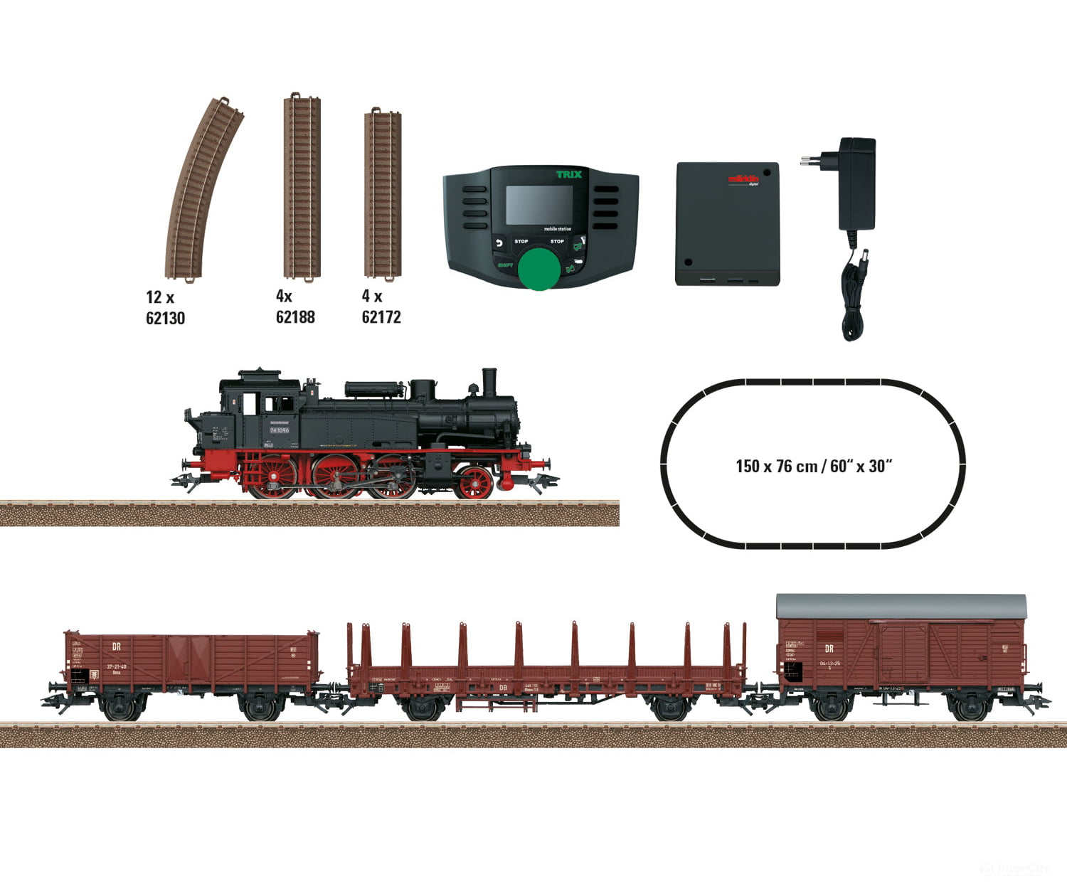 Trix 21531 HO DR ’Era III Freight Train’ Digital Starter Set MFX DCC Starter & Train Sets