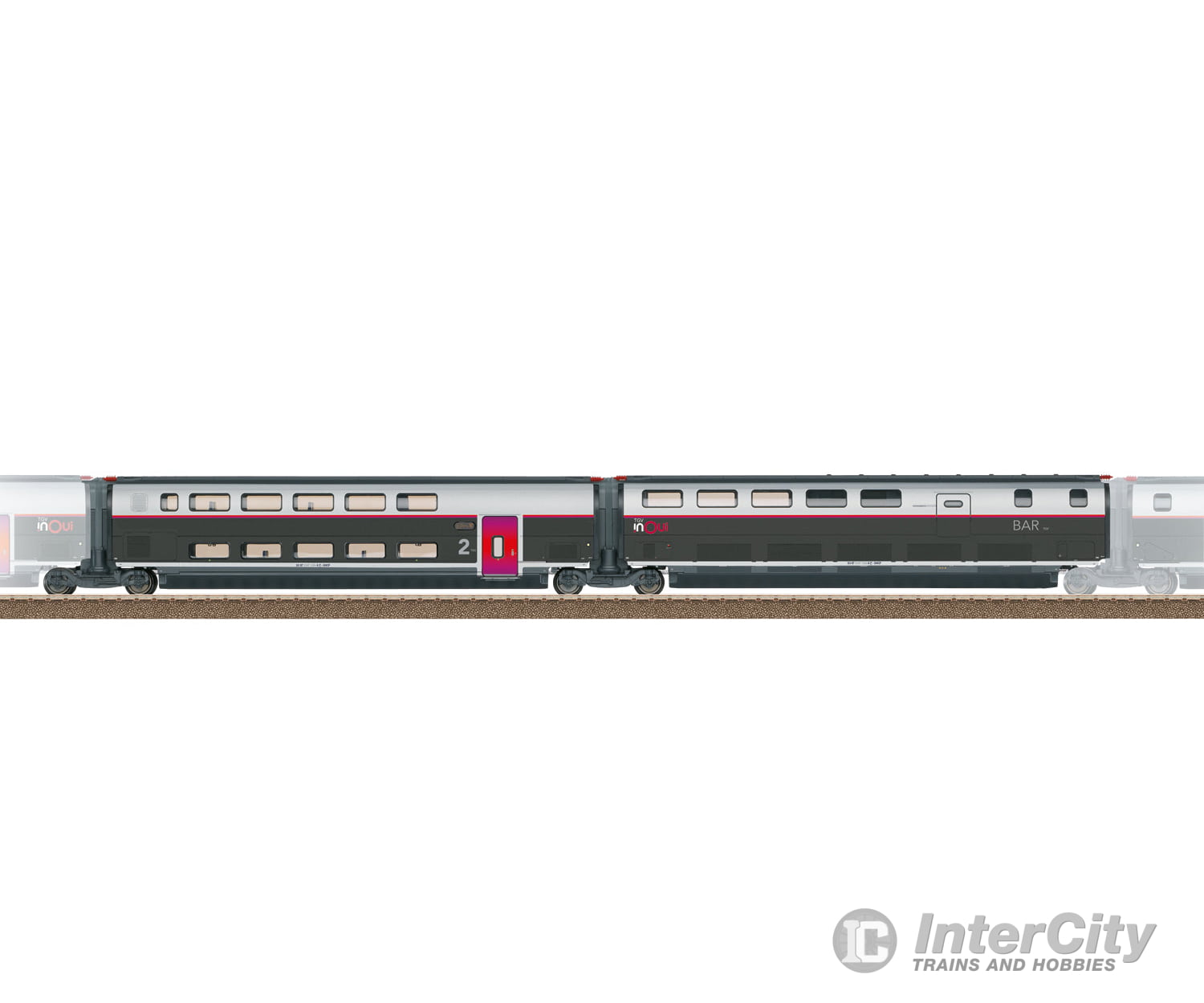 Trix 23189 HO SNCF Add-On Car Set 3 for the TGV INOUI European Locomotives