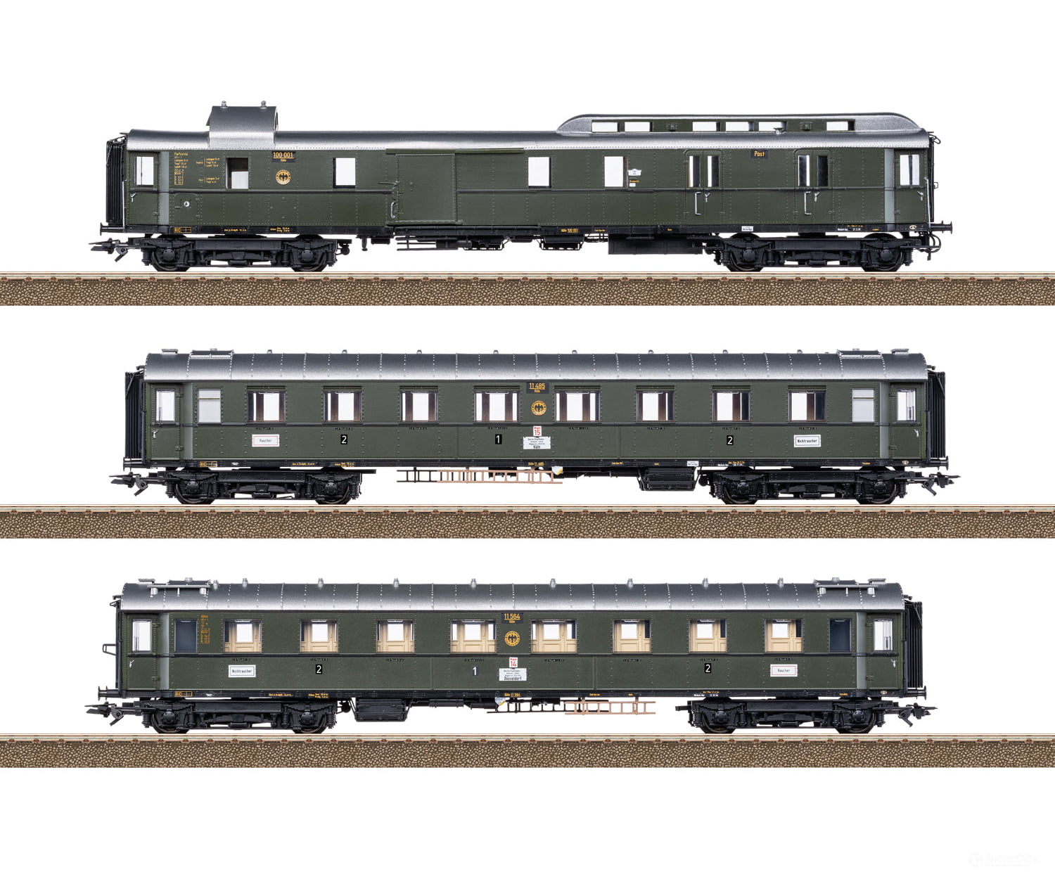 Trix 23650 Ho Drg Fd 226 Express Train Car Set For The Class 01 European Passenger Cars
