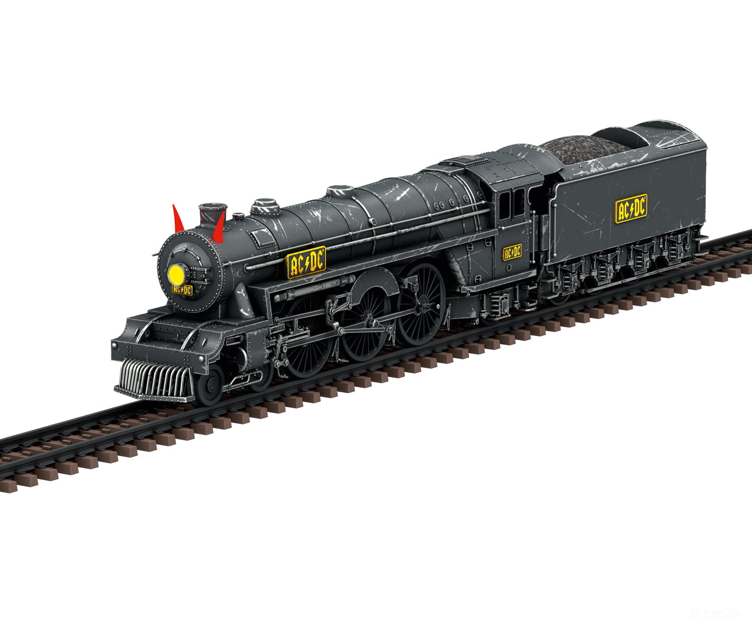 Trix 25492 HO AC/DC ’Black Ice’ Steam Locomotive with a Tender (2-Rail DCC MFX w.Sound) European Locomotives