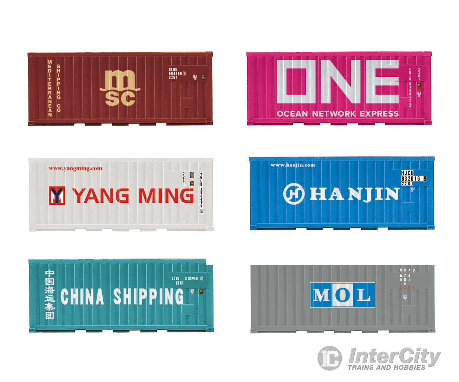 Trix 66589 N ’Container 20 ft’ Accessory Set European Freight Cars