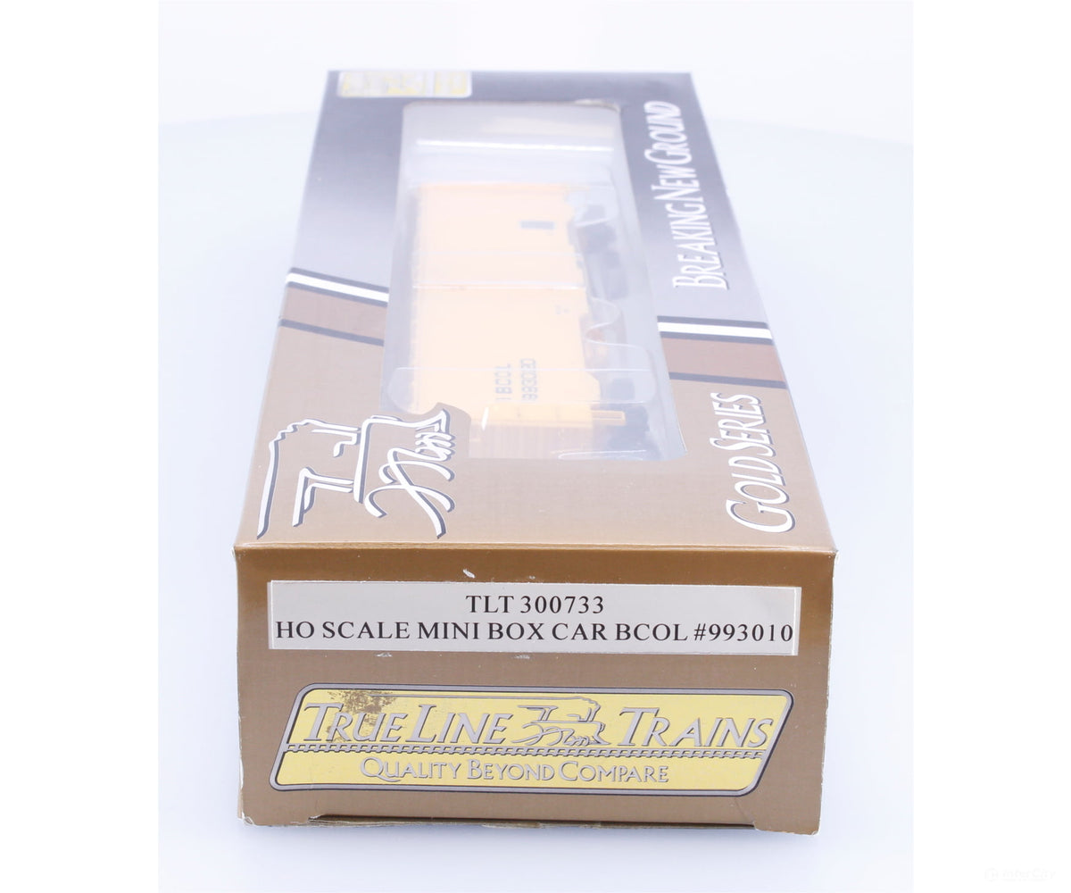 True Line Trains TLT300733 HO 40’ Mini Box Car British Columbia Railway (BCOL) 993020 - Freight Cars