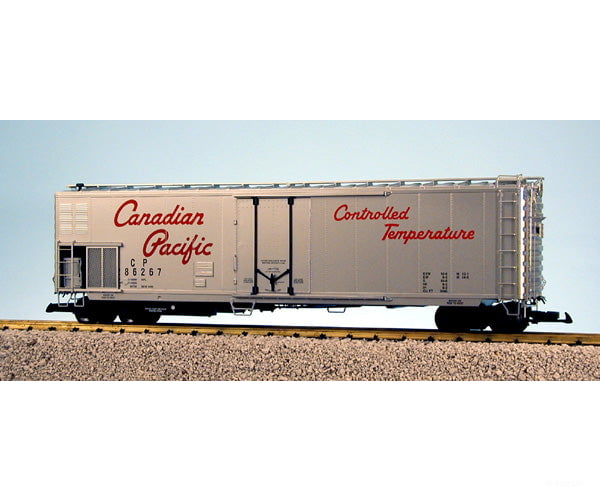 USA Trains R16715 G Canadian Pacific 50’ Reefer Car Silver - Freight Cars
