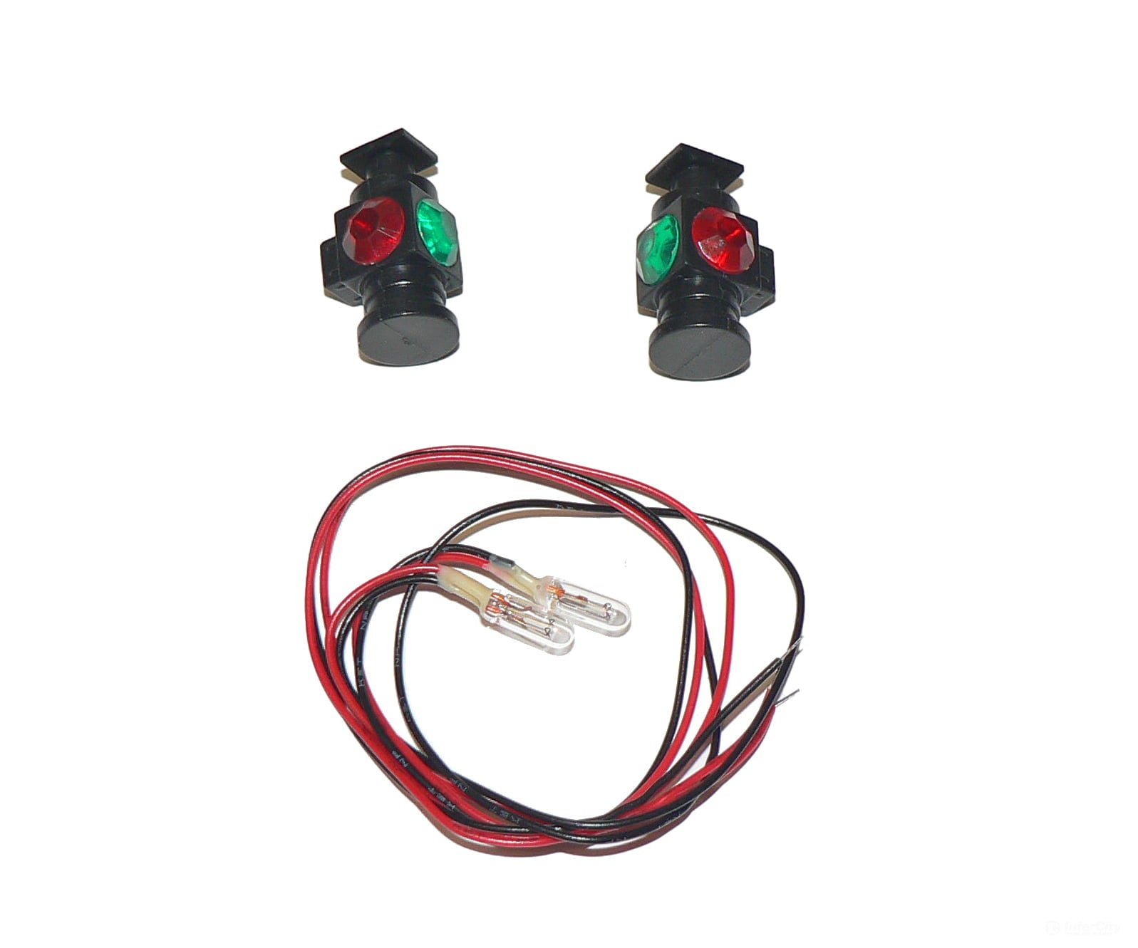 USA Trains R2083 G Marker Lights W/bulbs & Wire Red/green Lens (2) - Detailing Parts