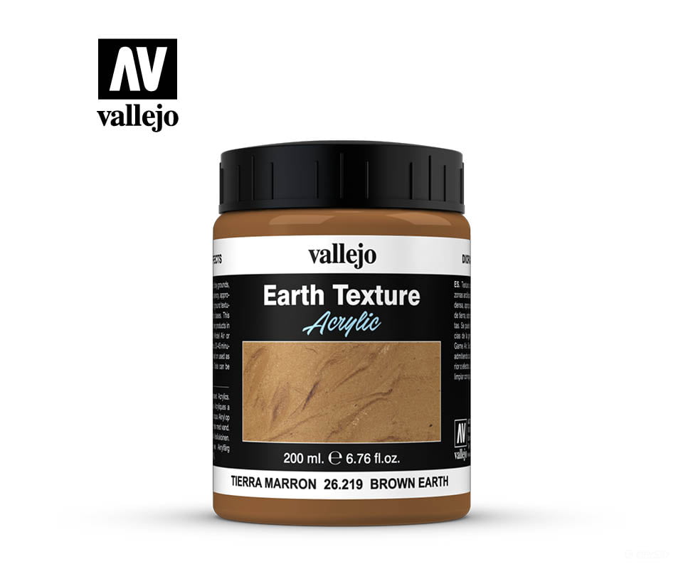 Vallejo 26219 Brown Earth Diorama Fx/Texture (200Ml) Other Scenery