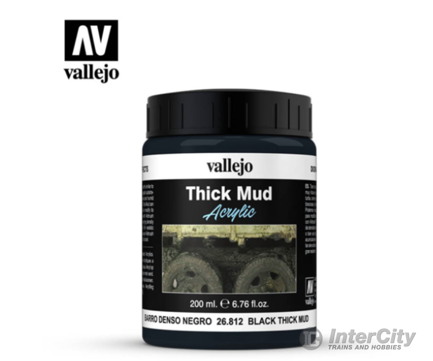 Vallejo 26812 Diorama Effects Black Thick Mud 200Ml Other Scenery