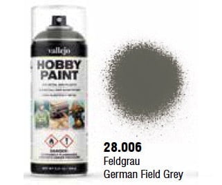 Vallejo 28.006 German Field Grey - Aerosol 400ml ww2 Infantry Color Primer - Default Title (CH-940-28006)
