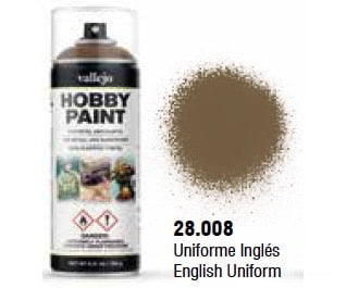 Vallejo 28.008 English Uniform Aerosol 400ml ww2 Infantry Color Primer - Default Title (CH-940-28008)
