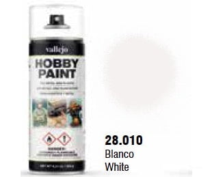 Vallejo 28.010 White Primer Aerosol 400ml Basic Primer - Default Title (CH-940-28010)