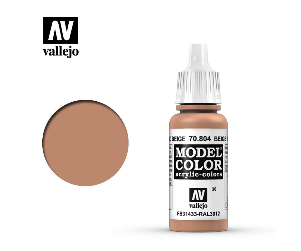 Vallejo 70.804 Model Color Red Beige FS31433-ral3012 17ml - Default Title (CH-940-70804)
