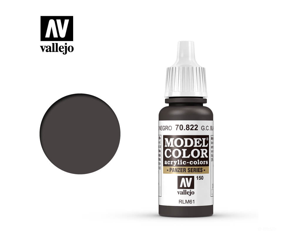 Vallejo 70.822 Model Color German Camouflage Black Brown RLM61 17ml - Default Title (CH-940-70822)