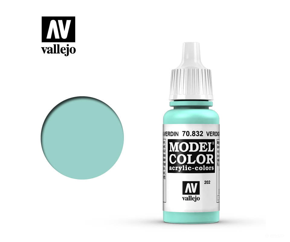 Vallejo 70.832 Model Color Verdigris Glaze 17ml - Default Title (CH-940-70832)
