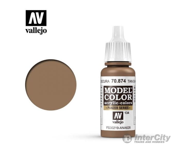 Vallejo 70.874 Model Color Us Tan Earth (fs30215) (6/Box) 17ml - Default Title (CH-940-70874)