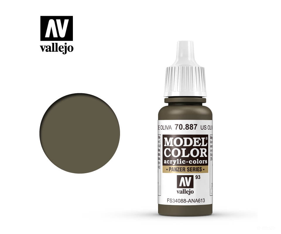 Vallejo 70.887 Model Color Us Olive Drab FS34088 ana613 17ml - Default Title (CH-940-70887)