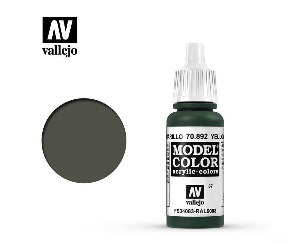 Vallejo 70.892 Model Color Yellow Olive FS34083 RAL6008 17ml - Default Title (CH-940-70892)