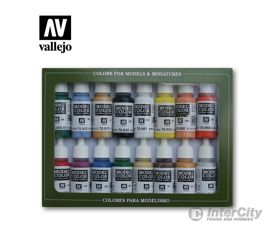 Vallejo 70140 Av70140 Model Colour Basic Colors Usa 16 Acrylic Paint Set