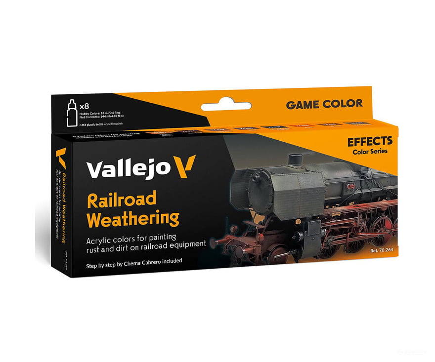 Vallejo 70264 70.264 Railroad Weathering Paint Set Paint