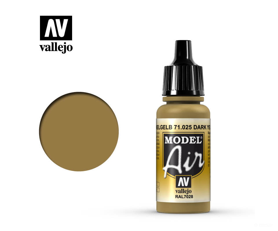Vallejo 71.025 Model Air Dark Yellow RAL7028 17ml - Default Title (CH-940-71025)