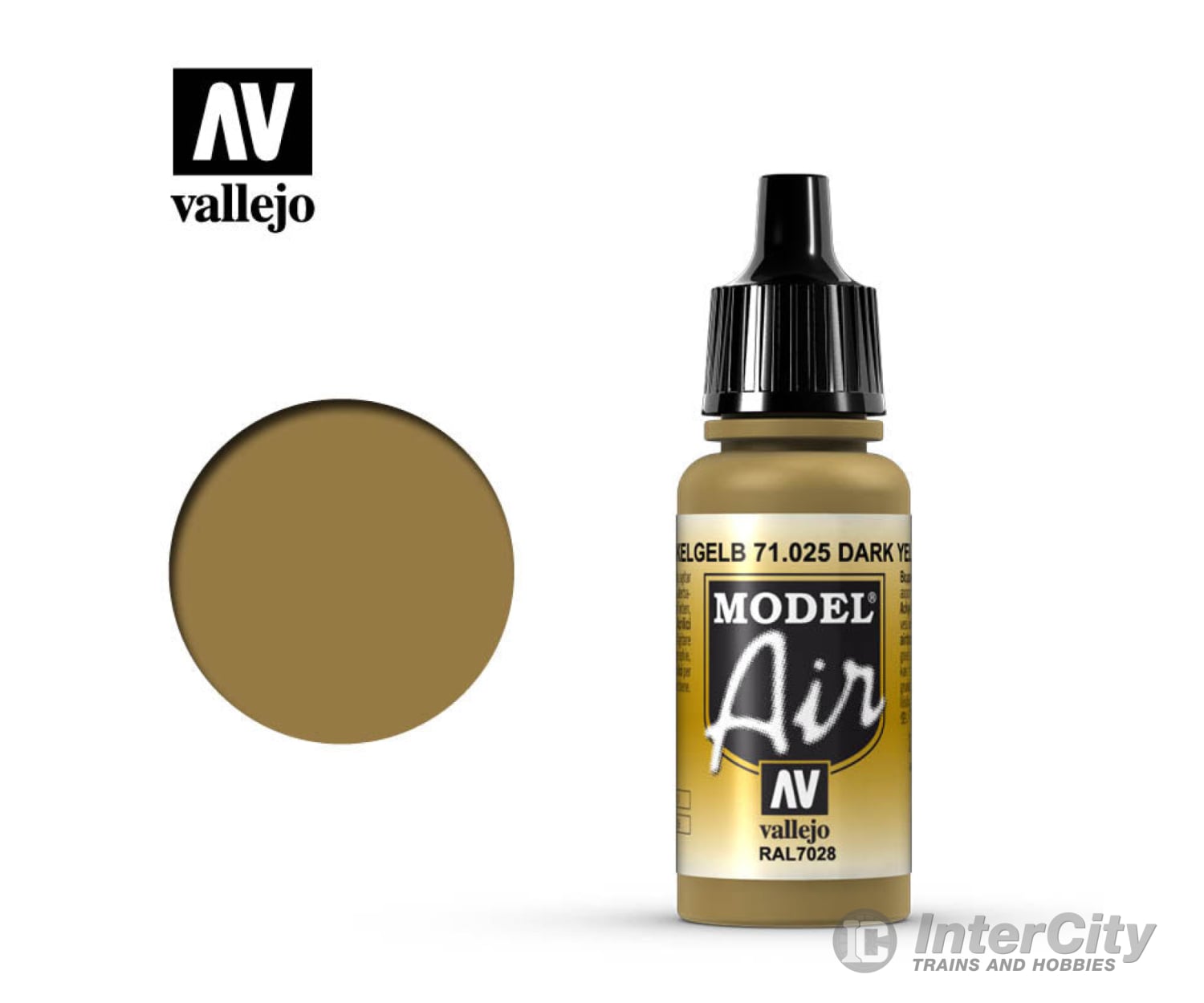 Vallejo 71.025 Model Air Dark Yellow RAL7028 17ml - Default Title (CH-940-71025)