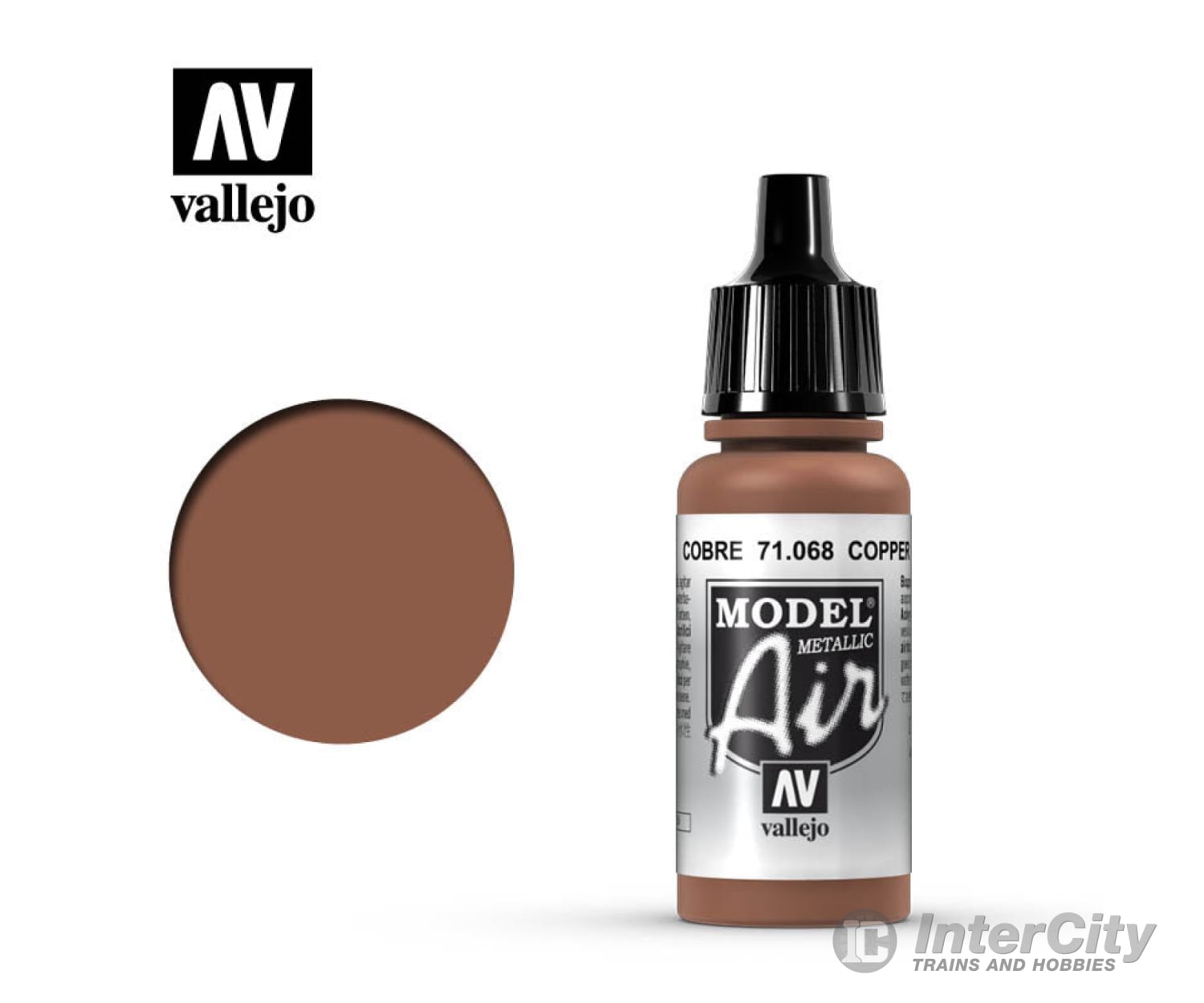 Vallejo 71.068 Model Air Copper (Metallic) 17ml - Default Title (CH-940-71068)