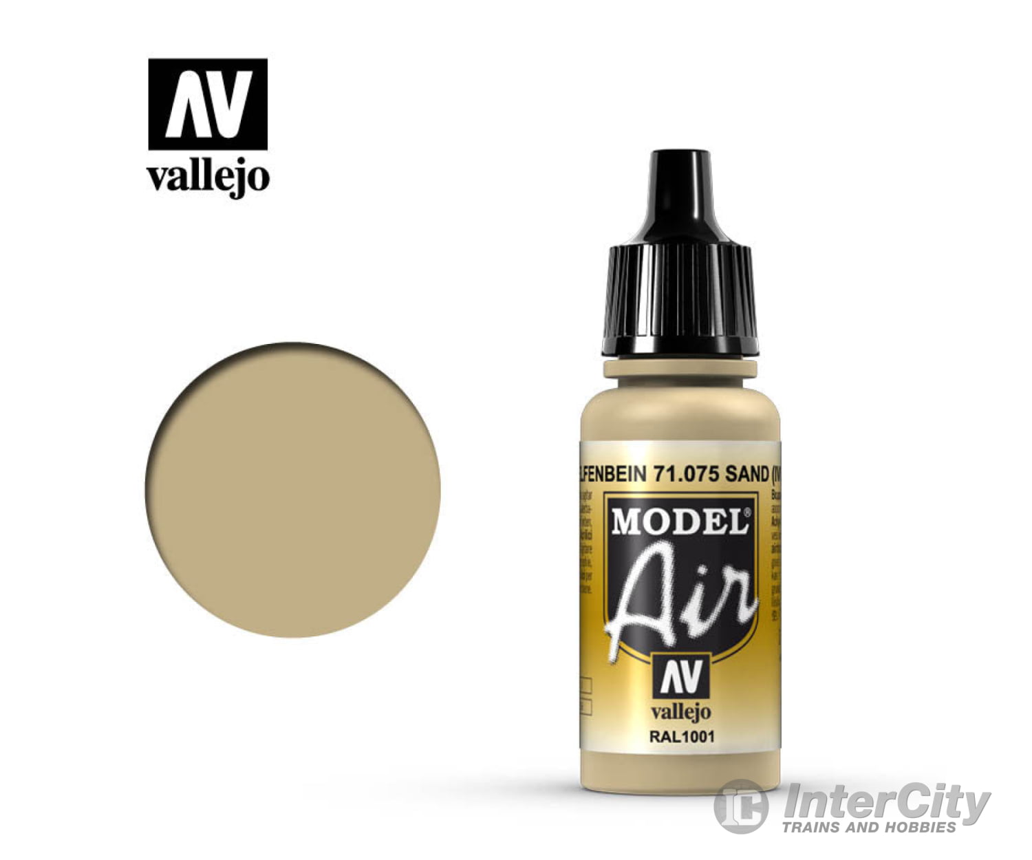 Vallejo 71.075 Model Air Ivory RAL1001 17ml - Default Title (CH-940-71075)