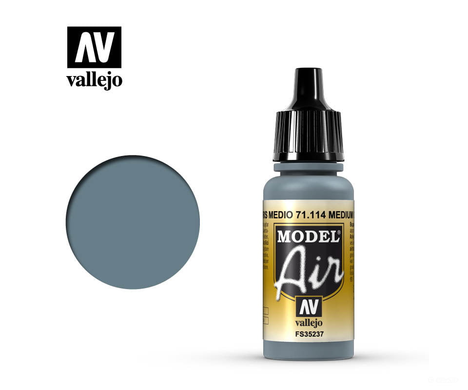 Vallejo 71.114 Model Air Medium Gray FS35237 17ml - Default Title (CH-940-71114)