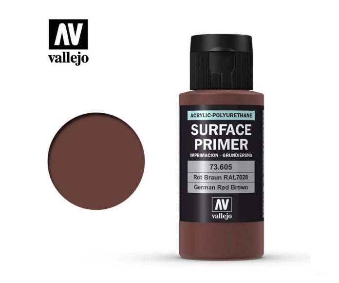 Vallejo 73.605 Surface Primer - Acrylic- German Red Brown Ral 8012 - 60ml - Default Title (CH-940-73605)